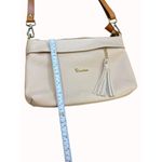 Valentina womens cream genuine Italian Leather womens shoulderbag purse SKU 6651 Photo 4