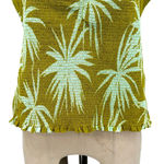 Anthropologie Maeve Smocked Tank Top Palm Tree Floral Print Green Size XL Photo 4