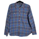 Retro Lauren Jeans Co. Womens Long Sleeve Tartan Plaid Button Down Shirt Large Blue Size XS Photo 0