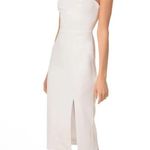 Dress the Population NWT Alana Front Slit Body-Con Dress in White Size Large Photo 1