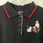 Christopher & Banks VTG L Black Polo Shirt SS Embroidered Scottish Terrier Dog Photo 1