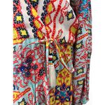 ROCOCO SAND S Mini Dress Wrap Ruffle Hem V Neck REVOLVE Sequin Applique Photo 5