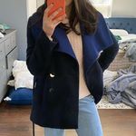 The Limited Two tone blue Wrap Dress Jacket Photo 5