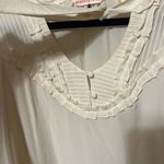 Rebecca Taylor  Ruffle Tie Neck Silk Long Sleeve Top Size 0‎ Photo 4