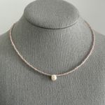 Handmade NWT Beautiful Beaded Necklace Baby Pink Seed & Fresh Water Pearl Beads Photo 5