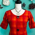 Panchhi brand adorable checkered dress Orange Photo 2