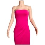 NBD  Lucilda High Slit Strapless Gown, Hot Pink, Medium Photo 8