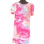 Good Luck Gem NWT Women’s Multicolor Tie-Dye Puff Sleeve T-Shirt Dress XL Photo 4