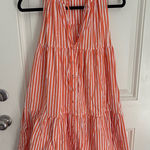 Olivia James The Label Tiered Stripe Mini Dress Size Small Orange Photo 0