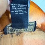 Russell Kemp Large Y2K Slinky Brown Paisley Print 3/4 Top Buttoned Stretch Satin Orange Photo 9