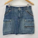 Free People We the Free Denim Utility Mini Skirt High Waisted Light Blue Wash FP Womens 29 Photo 0