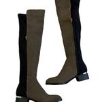 Bar III NWOT, Women's Rene Knee-High Leather Boot, Olive Photo 2