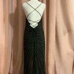 Y2K inspired Jeweled Bedazzled Rhinestone Low Back Maxi Dress Sz 11 Prom Dress Black Photo 3