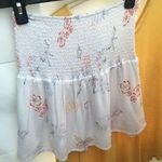 PacSun PacDun LA Hearts Smocked Vacation Print Mini Skirt White Graphic Photo 0