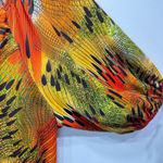 Discreet Multicolor Jewel Tones Short Balloon Sleeve Loose Fit V Neck Top by  Photo 4