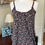 julie's closet Black Floral Knit Glowy Tank Photo 0