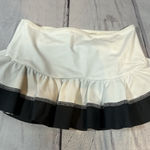 Black & White Mouillé Charlotte Ruffle Bikini Mini Skirt White Black Swimwear Size 12 NWT Photo 0
