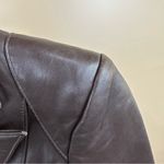 Jones New York Dark Brown Leather Jacket Blazer PS Photo 12
