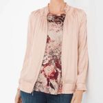 Chico's Chico’s Soft Pink Shirred Bomber Jacket Photo 0