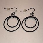 Elegant Black Double Hoop Boho Earrings Photo 3