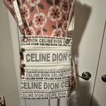 Celine Dion white gold logo writing shoulder bag book bag les vegas vip merch Photo 1