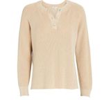Rails  Piper Tan Long Sleeve Cashmere Blend Henley Sweater Size Large Photo 4