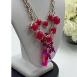 Lilly Pulitzer NWT  Exotic TASSEL Double Strand Pink Coral Kitchsy Necklace Photo 3