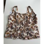 Old Navy Linen Floral Size XL Floral Smocked Back Tank Boho Festival Flirty New Photo 8