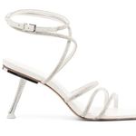 Cult Gaia  Isa 70mm Leather Rhinestone Strappy Heels Sandals Size 40.5 US 10.5 Photo 0