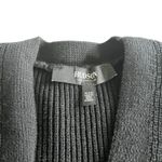 Hudson  Womens  Black Ribbed V Neck Front Button Cotton Cardigan Sweater size XL Photo 4