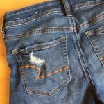 American Eagle  Blue Distressed Low Rise Denim Jean Shorts Size 4 Photo 9