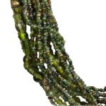 Women’s Necklace Seed Bead Multi Strand Layered Green Bronze Multi 9/10” Length Photo 4