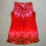 CAbi True Love Tank Top #672 Women's X-Small Sleeveless Floral 100% Silk Pleated Photo 6