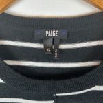 Paige  Womens XS Merino Wool‎ Blend Black White Striped Knit Sweater Long Sleeve Photo 2