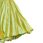Banana Republic Silky Cutout Back Midi Dress Chartreuse Pleated Size 6 NWT Photo 7