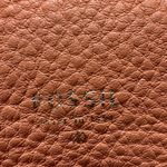 Fossil  Cowhide Leather Wristlet peachy color Photo 8