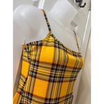 Seductions SEDUCTION WOMEN Y2K Bobycon tank Top Size M yellow plaid PREPPY GRUNGE FITTED Photo 2