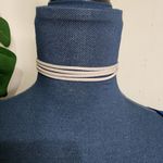 Pink, Tan and Grey Suede Multi String Choker Necklace Set Pink Photo 3