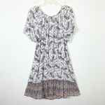 Style & Co White Floral Paisley Short Sleeve Dress Size M Photo 1
