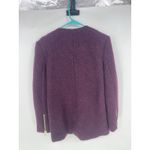 Forever 21  Moto Wool Jacket Womens Size L Burgundy, Gold Zipper Photo 4