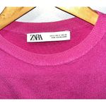 ZARA  Pink Sleeveless Cropped Knit Round Neck Top Size Small Summer Photo 2