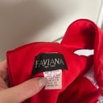 Vintage 90s Sz 4 Red Velvet Rhinestone Empire Waist Cap Sleeve Maxi Dress Gown Photo 7