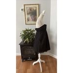 BCBGeneration  Dress 8 Black Zipper Back Pleated Strapless Trim Lace Pocket Side Photo 9