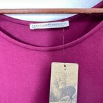 Peruvian Connection Stretch Jersey Knit Scoopneck Purple Red Longsleeve Dress Photo 6