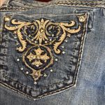 Miss Me  Women's Blue Boot Cut Jeans with Gold Embroidery Photo 12