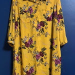 Rue 21  Yellow Sheer Floral Dress Photo 0