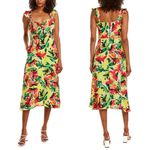 Julia Jordan Floral Dress Yellow Multi Ruffle Shoulder Midi Size 6 NWT $129.00 Photo 1