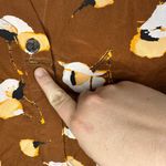 Equipment  Tortoise Shell Brown Flower Print Lorainna Silk Mini Dress size Medium Photo 9