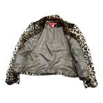 Black and Brown Blazer with Plush Texture and Bold Collar Size 12P Photo 2