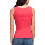 Madewell NWT  Regenerative Cotton Essential High Neck Tank Top Red Womens Large Photo 2